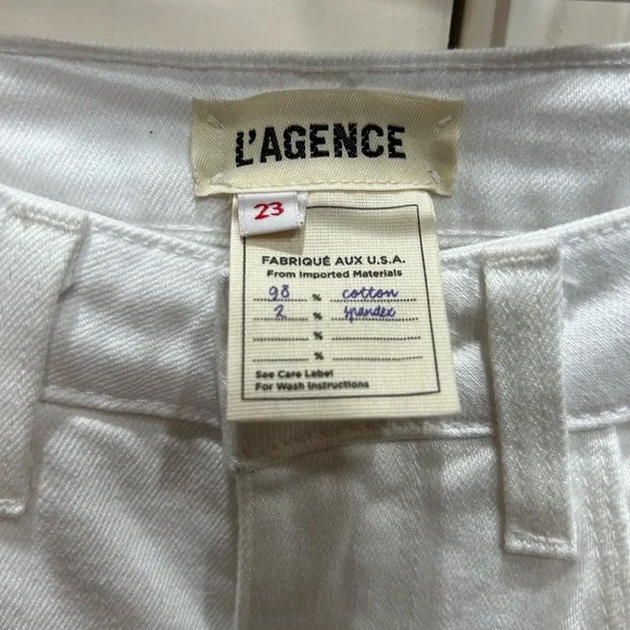 L’AGENCE Nadia High Rise cropped straight jeans size 23 Brand New - Picture 4 of 8